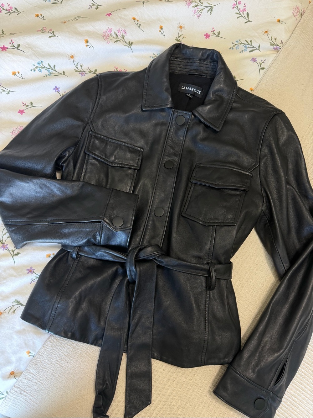 Lamarque Black Leather Jacket
